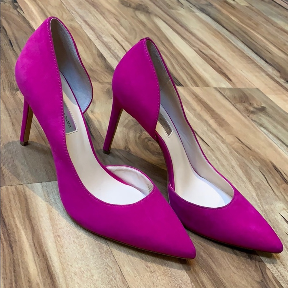 INC Kenjay Pointed-Toe Pumps Size: 8 Deep Fuchsia